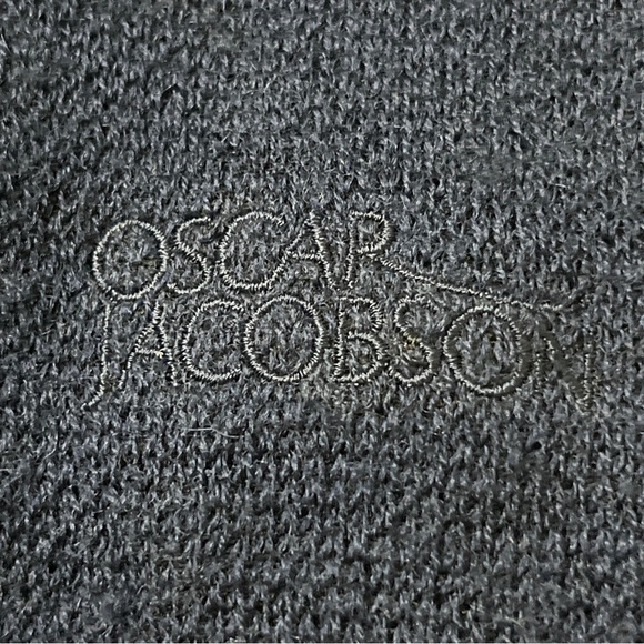Oscar Jacobson L Large Retro Wool Sweater Wind Stopper Windbreaker pullover - Picture 7 of 8